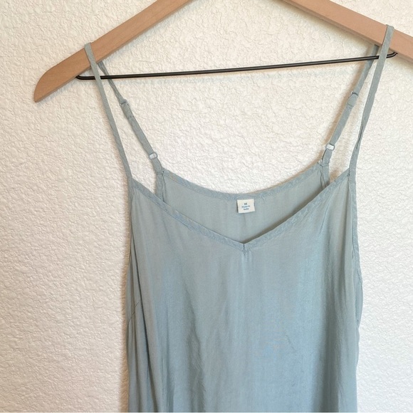 Vintage Inspired Y2K Light Blue Silky Minimalist Slip Dress Medium - Picture 9 of 9